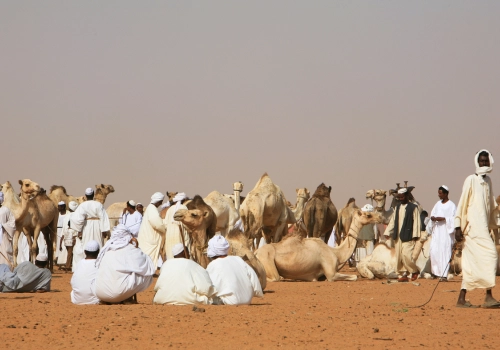 Nomadic shepherds in South Sudan